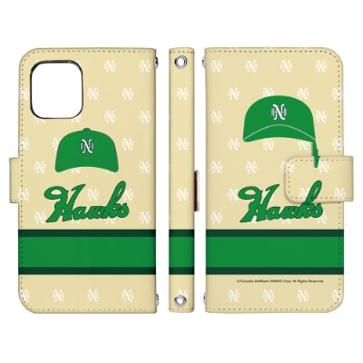 福岡ソフトバンクホークス iPhoneケース 手帳型 pattern-ip12-16