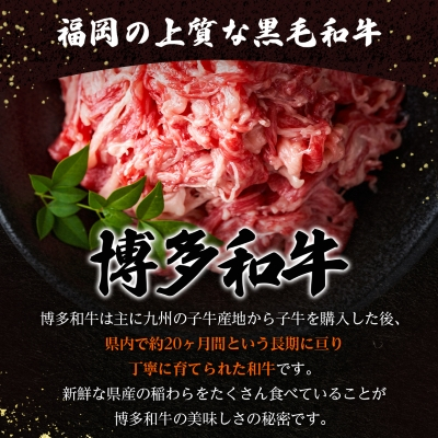 【A4ランク以上】大満足! 博多和牛切り落とし 1.2kg(600g×2p)【配送不可地域：離島】