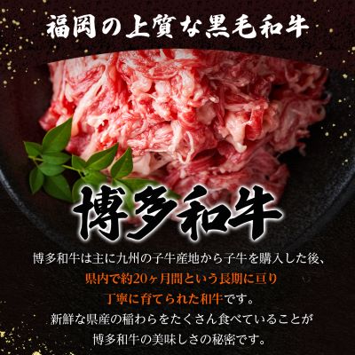 【毎月定期便】訳あり!【A4～A5】博多和牛切り落とし　1.5kg(500g×3パック)全6回【配送不可地域：離島】