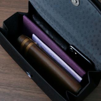 岩佐謹製「博多織」格子文様フォーマルバッグ