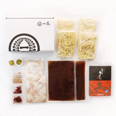 【もつ鍋一藤×かば田】国産黒毛和牛肉のもつ鍋醤油(4～6人前)とかば田の辛子明太子とのコラボセット【配送不可地域：離島】