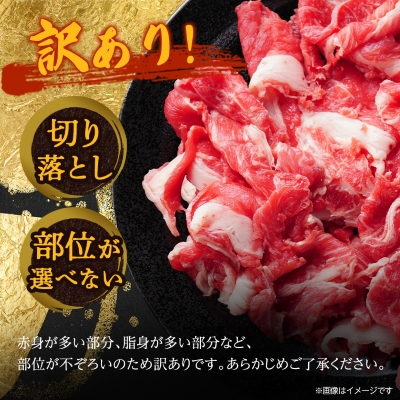 【A4ランク以上】大満足! 博多和牛切り落とし 1.2kg(600g×2p)【配送不可地域：離島】