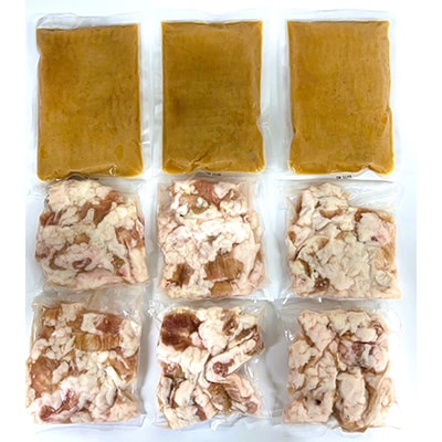 【毎月定期便】訳あり!博多味噌もつ鍋　10人前セット全6回【配送不可地域：離島】