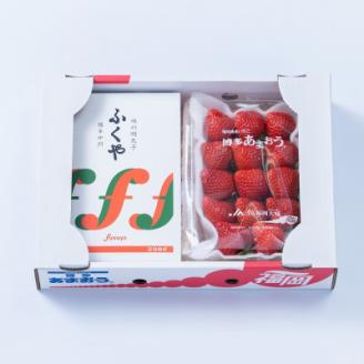 【11月下旬より順次発送】博多名物「あまおう」＆ふくや「味の明太子」(大)(大野城市)【配送不可地域：離島】