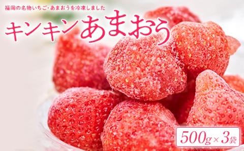 【2026年4月以降順次発送】福岡産冷凍あまおう500g×3袋(大野城)【配送不可地域：離島】