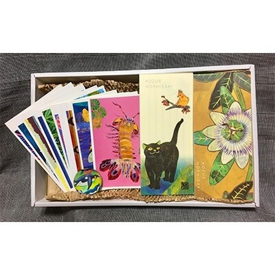 【オリジナルアートセット1】ポストカード(10枚)・一筆箋(2冊)・ペーパーウェイト(1つ)