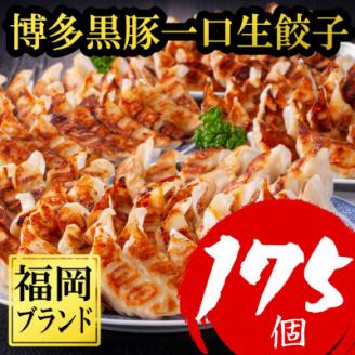 【令和6年1月中に終了】【訳あり175個】【福岡ブランド】博多黒豚一口生餃子ラー麦皮(大野城市)【配送不可地域：離島】