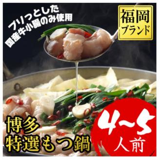【福岡ブランド】博多もつ鍋(プリプリの国産牛小腸のみ使用、4～5人前)(2パック小分け)(大野城市)【配送不可地域：離島】