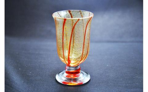 金彩冷酒杯 赤 HA-03-1【粋工房】_KA1175