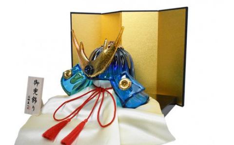 ガラスの兜　GK-08BL【粋工房】_KA1194