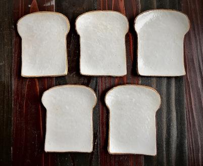 食パンの皿　ショートケーキサイズ　5枚セット【716】_KA0974