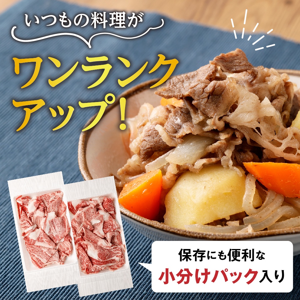 黒毛和牛  (博多和牛)  ロース・肩ロース切り落とし600g（300g×2パック）【伊豆丸商店】_HA0194