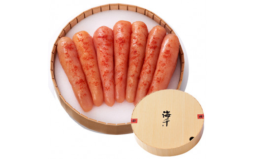 地元素材にこだわった【樽入り】「宗像明太子」（450g）【海千】_HA0254