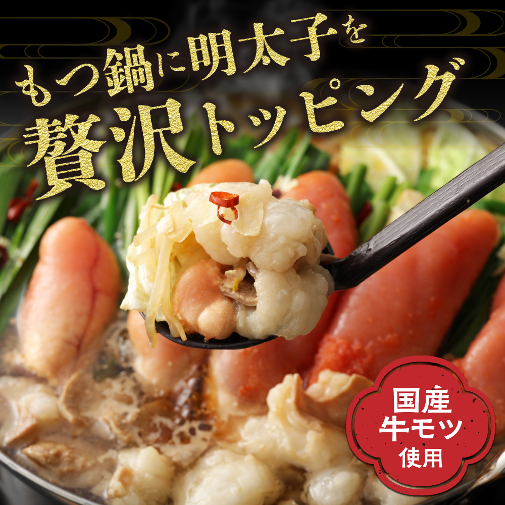 【ギフト】博多明太もつ鍋 醤油味(3人前)【海千】_HA0836