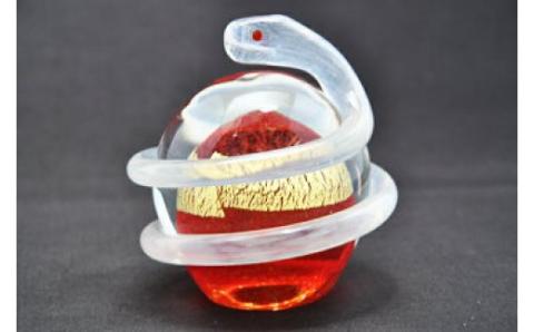 開運白蛇 赤【粋工房 】_HA1624