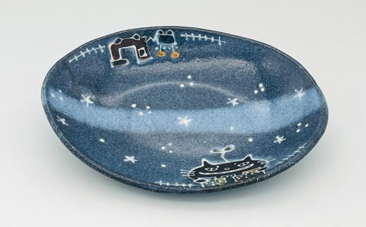 猫街の植物工場長のカレー皿 midnight【716】_HA1724