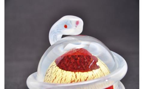 開運白蛇 赤【粋工房 】_KA1155