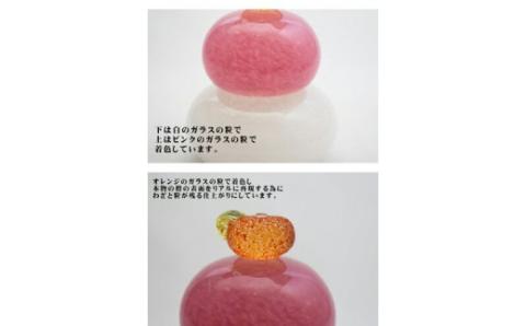 ころんっとかわいい紅白鏡餅（小）KM-N4【粋工房 】_KA1186