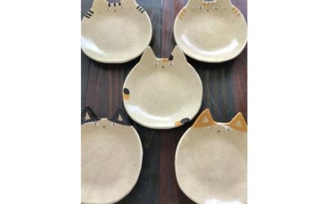 ネコザラ 大皿5枚セット!【716】_KA0405