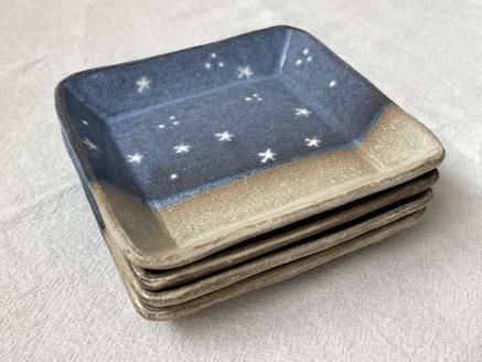 むなかた夜の浜辺 角皿 4枚セット【716】_KA0971
