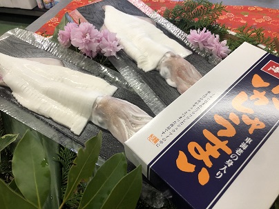 御宿はなわらび　鐘崎のやりいか活造り(1杯)、いかしゅうまい8ヶ入_KA1012