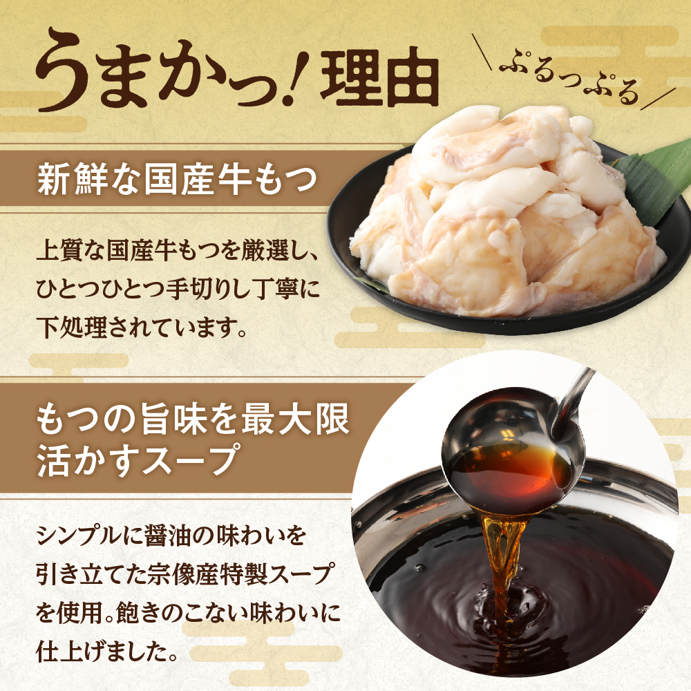 【ギフト】博多明太もつ鍋 醤油味(3人前)【海千】_HA0836