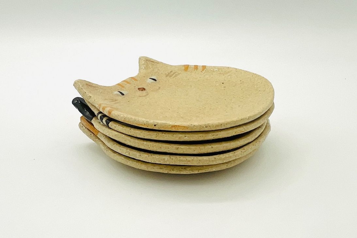 猫皿 スモールレギュラーサイズ 5枚セット【716】_HA0979