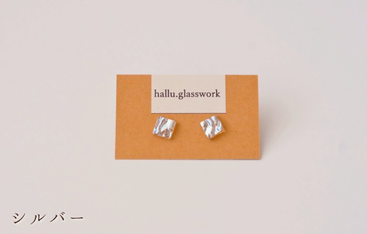 Dichroic(ダイクロ)ガラスピアス(ブルー)【道の駅むなかた】_HA1813-1C