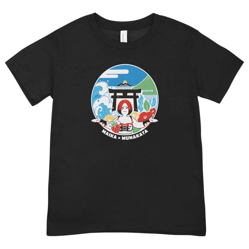 女子プロレス団体「スターダム」所属！「舞華」選手応援Tシャツ(黒)【宗像観光協会】_HA1933