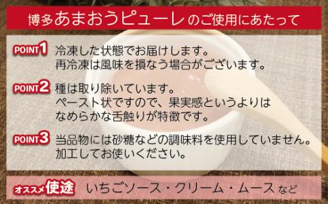 冷凍「博多あまおうピューレ」1kg×2袋【JAほたるの里】_KA1045