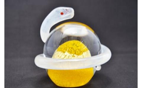 開運白蛇 黄【粋工房 】_KA1153