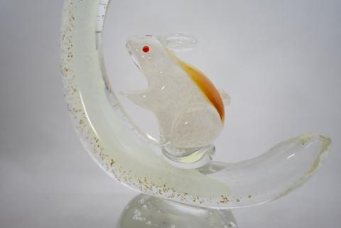 干支　月と餅つきウサギ SE-046 【粋工房】_KA1212