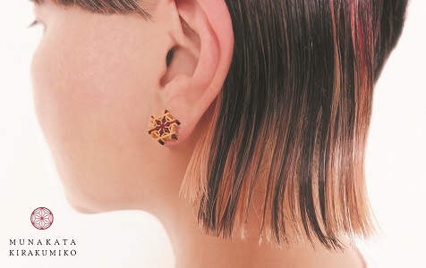 和装にも洋装にも！組子細工のピアス【時安建具店】_KA0995