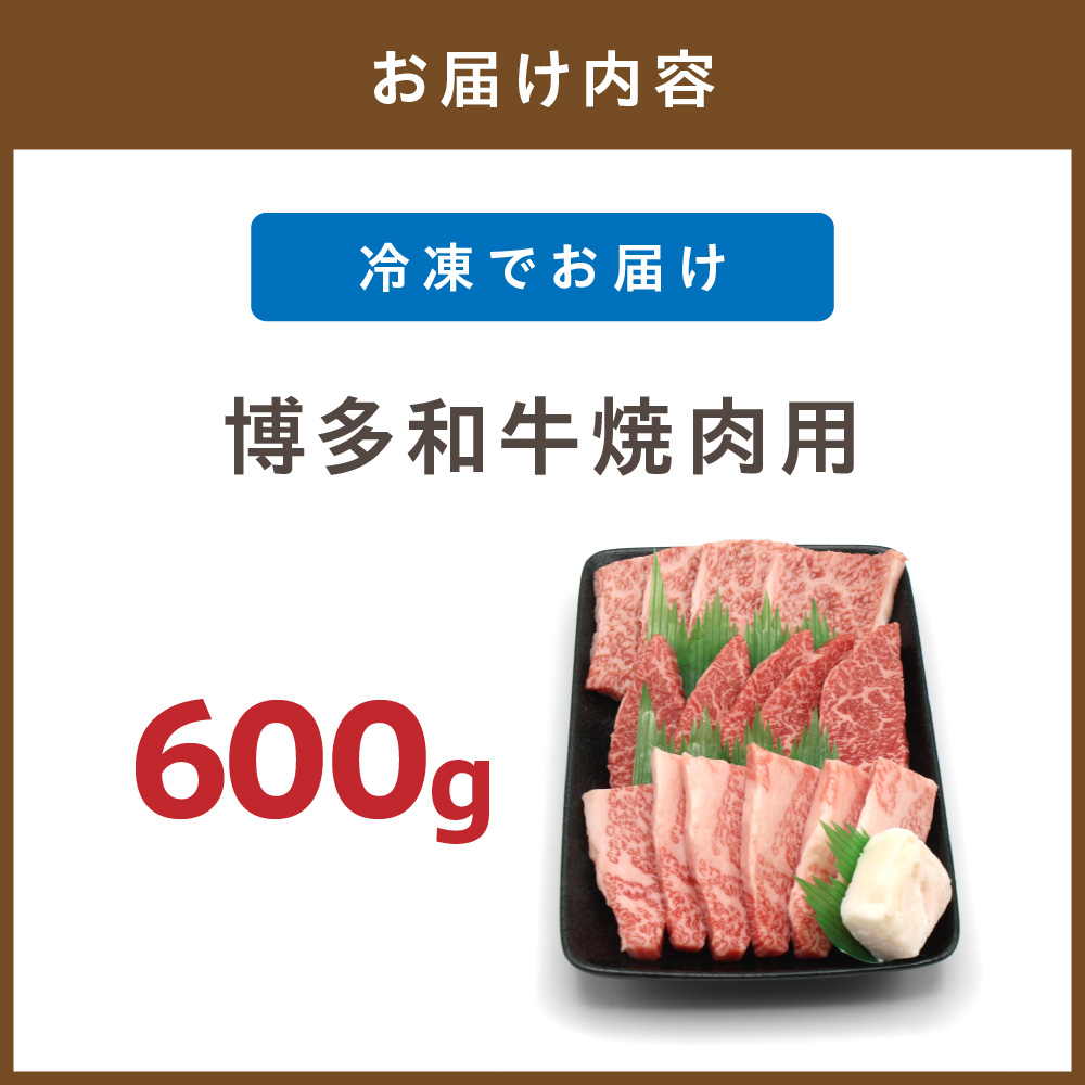 JAむなかたよりお届け！博多和牛焼肉用600g【ほたるの里】_HA0952