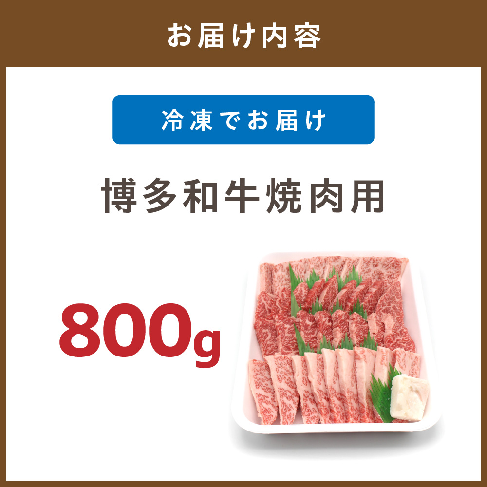 JAむなかたよりお届け！博多和牛焼肉用800g【JAほたるの里】_HA0953
