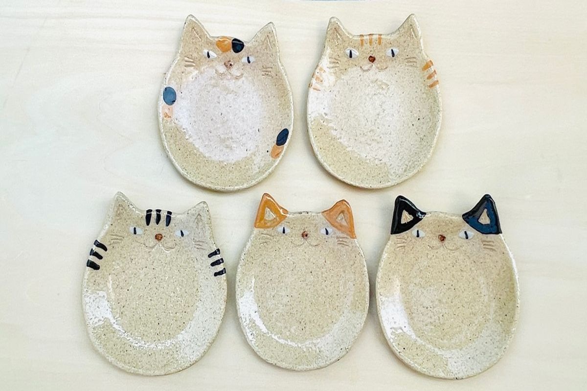 猫皿 スモールレギュラーサイズ 5枚セット【716】_HA0979