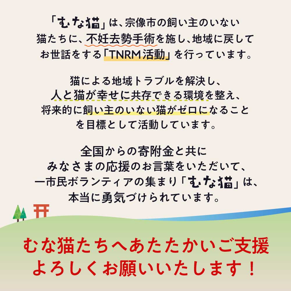 【返礼品なし】「「むな猫（旧：てくてくさくらねこ）」　地域猫活動支援【むな猫】_HA1118