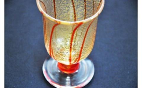 金彩冷酒杯 赤 HA-03-1【粋工房】_HA1630