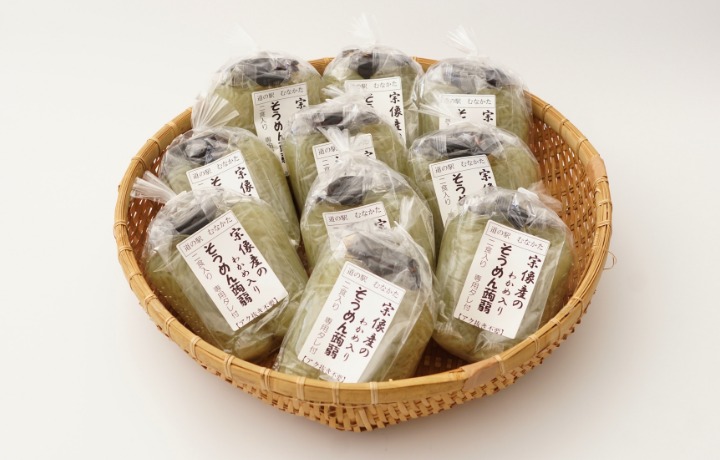 【道の駅むなかた】宗像産天然わかめ入り そうめん蒟蒻 10袋セット_HA1824