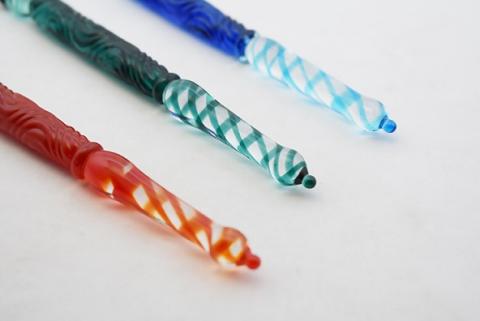 ガラスペン(翡翠) GP-10GR【粋工房】_KA1218