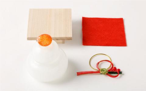 ころんっとかわいい鏡餅 (小) KM-N1【粋工房】_KA1167