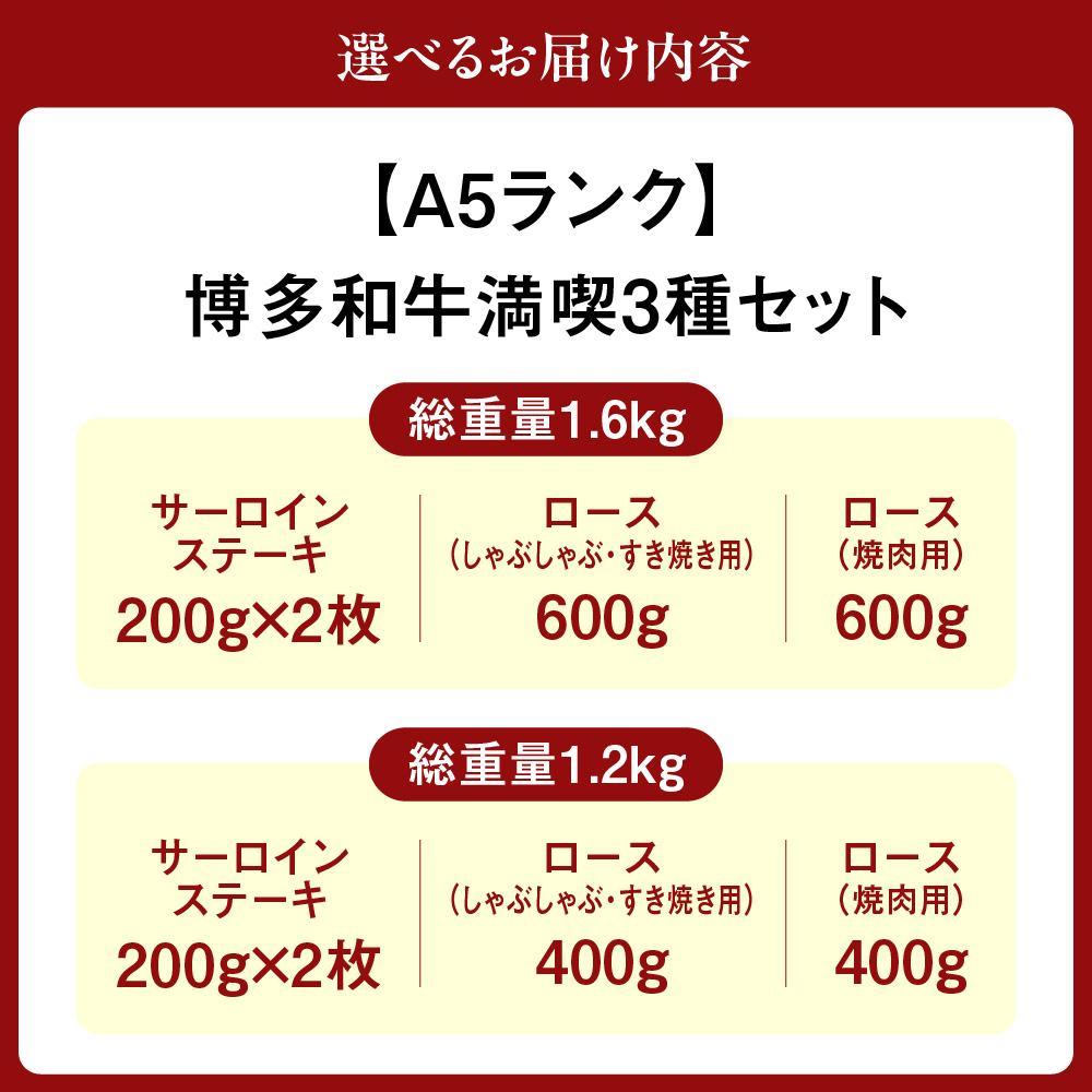 【A5ランク】博多和牛三昧セット(サーロインステーキ/しゃぶしゃぶ・すき焼き/焼肉)【伊豆丸商店】_HA0182