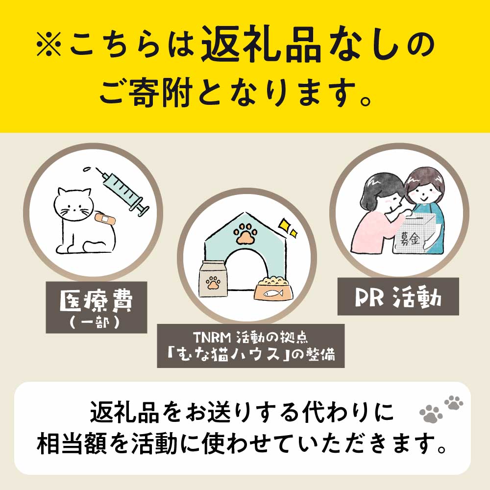 【返礼品なし】「「むな猫（旧：てくてくさくらねこ）」　地域猫活動支援【むな猫】_HA1118