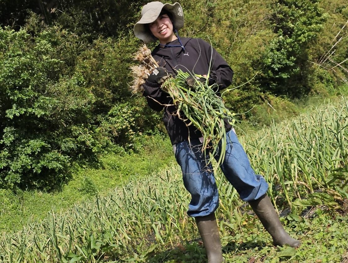 にんにく塩麴 130g×2本　にんにくの芽みそ120g×1本（自然栽培のにんにくシリーズ）【むなかたひかり】_HA1597
