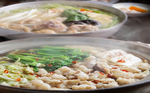 博多若杉もつ鍋＋水炊き（各4～5人前）【株式会社Skyward】_HA1776