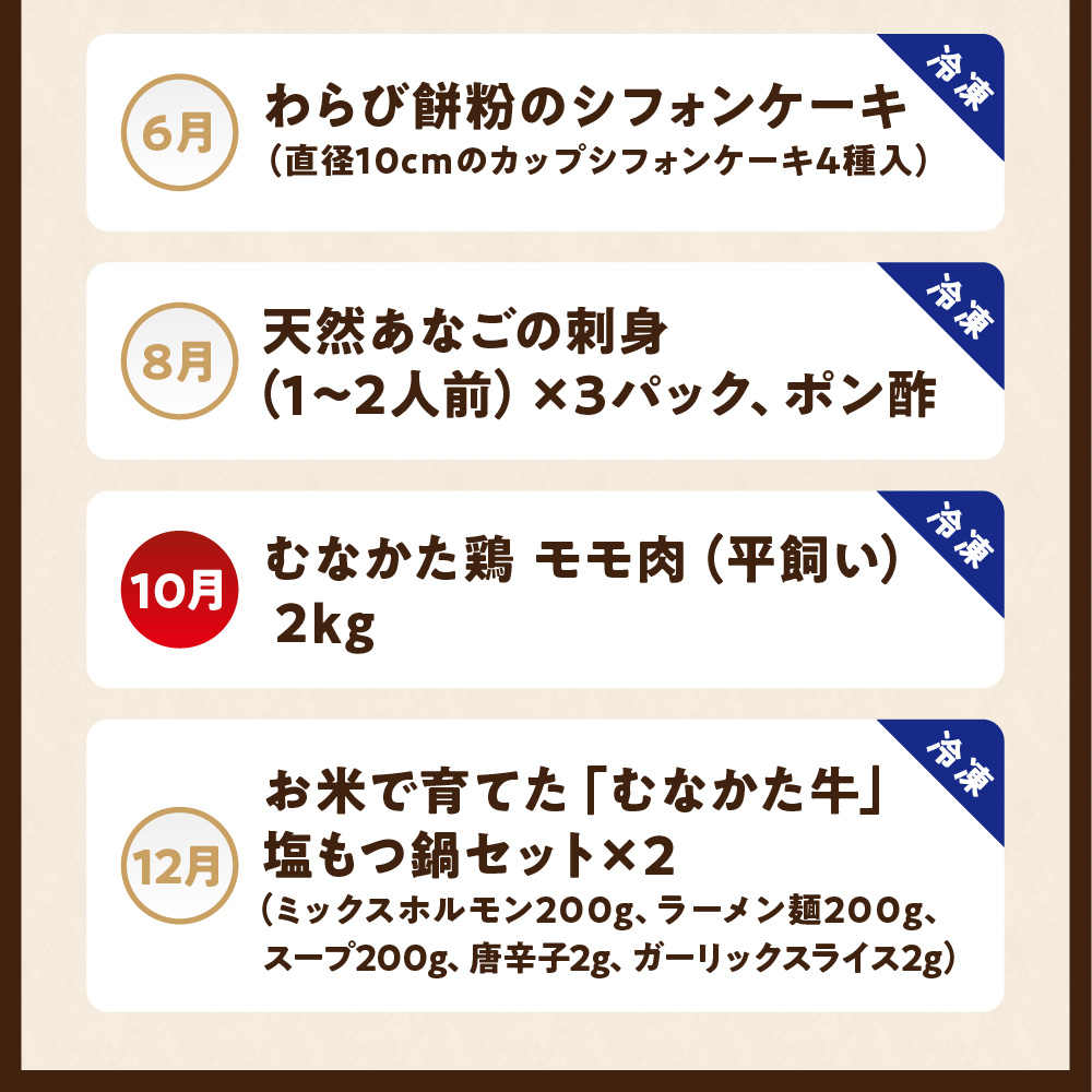 【年6回／偶数月お届け】むなかたの魅力をたっぷりお届け!むなかた紅白定期便_HB0201