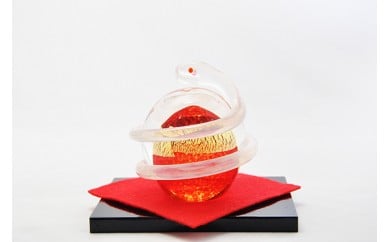 開運白蛇 赤【粋工房 】_KA1155