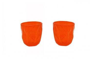 「宗像びーどろ」沖ノ島朱 ぐい呑みセット NM-10S【粋工房】_KA1168