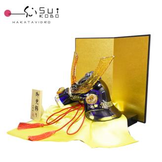 ガラスの武将兜　GK-15RO【粋工房】_KA1205