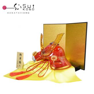 ガラスの武将兜　GK-15RE【粋工房】_KA1204